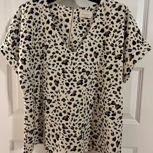 Leopard blouse size large